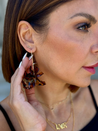 Air Bloom Drop Earrings (Tortoise) - premiumvoguevanity