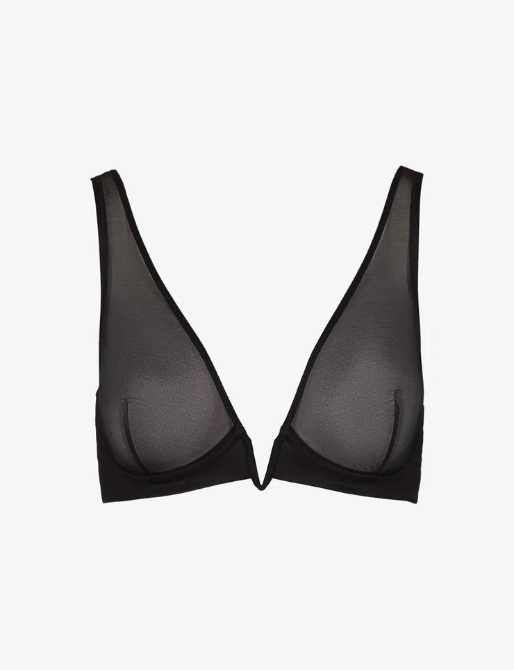 Commando Chic Mesh Plunge Underwire Bra - premiumvoguevanity