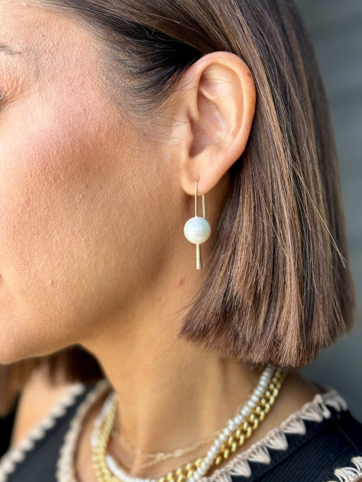 Perfect Pearl Hook Earrings by Melinda Maria - premiumvoguevanity