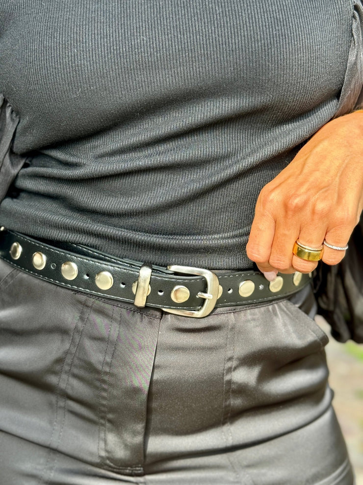 Studded Belt (Silver) - premiumvoguevanity