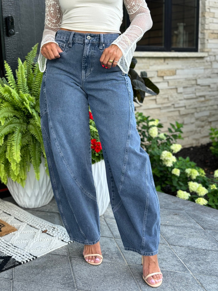 Sugar And Spice Barrel Jean by Free People - premiumvoguevanity