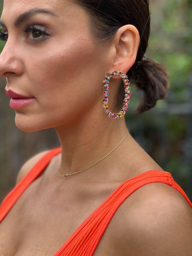 Confetti Drop Earrings (Rainbow) - premiumvoguevanity